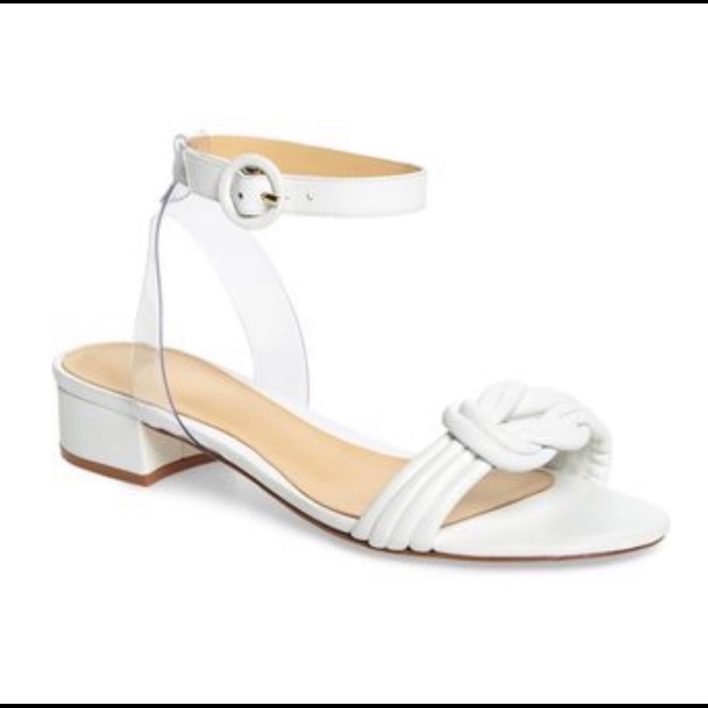 ALEXANDRE BIRMAN White Block Heel Clear Sandals 37